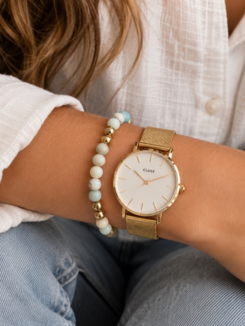 {Handmade} Beaded Amazonite Bracelet